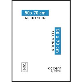 Cadre photo aluminium noir Accent 50 x 70 cm
