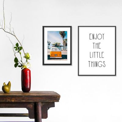 Lot De 2 Cadres Photo 30x40 Cm Aluminium Noir - Cadres Galerie Modernes