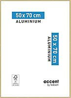 Cadre photo aluminium or poli Accent 50 x 70 cm