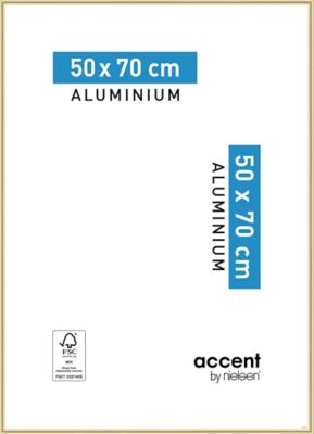 Cadre en aluminium doré 50x65cm - Qualité Premium - ArtPhotoLimited