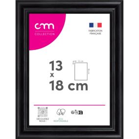 Cadre photo Bella cm Creation noir mat l.17 x H.22 cm