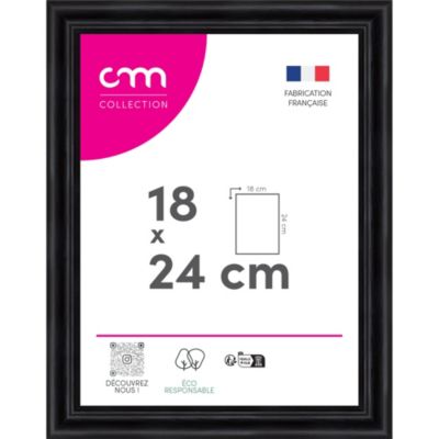 Cadre photo Bella cm Creation noir mat l.22 x H.30 cm