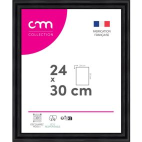 Cadre photo Bella cm Creation noir mat l.28 x H.34 cm