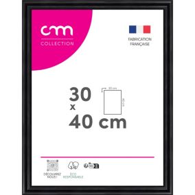 Cadre photo Bella cm Creation noir mat l.34 x H.44 cm