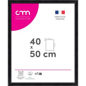 Cadre photo Bella cm Creation noir mat l.44 x H.54 cm