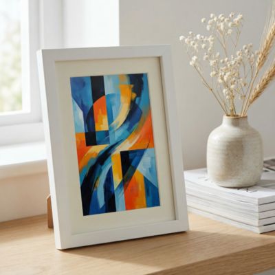 Cadre photo blanc Colours Erina l.10 x H.15 cm + passe partout