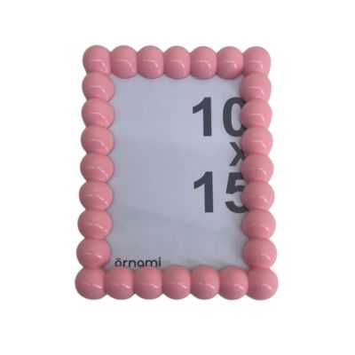 Cadre photo boule rose 10 x 15 cm Ornami
