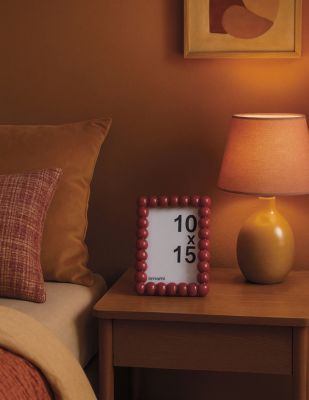 Cadre photo boules 10 x 15 rouge Ornami