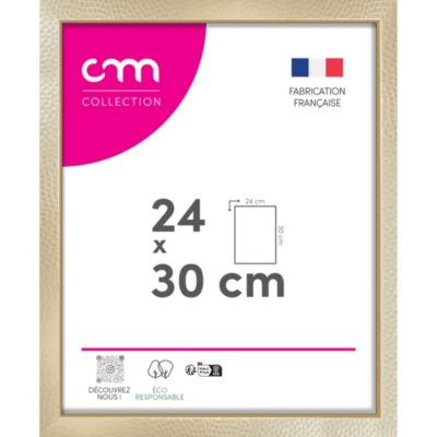Cadre photo Croisette cm Creation doré martelée l.33 x H.27 cm