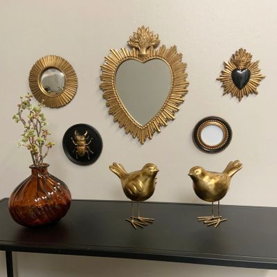 Cadre photo, décoration murale et miroir ex voto doré Emde