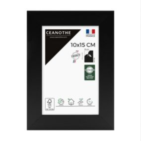 Cadre photo design éternel noir 10x15 cm Fabriqué en France
