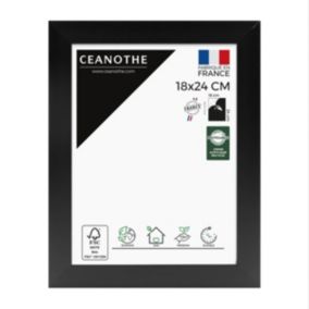 Cadre photo design éternel noir 18x24 cm Fabriqué en France