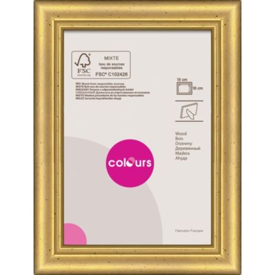 Cadre photo doré Colours Meridien l.10 x H.15 cm