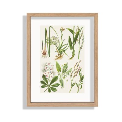 Cadre photo double verre effet chêne l.40 x H.50 cm