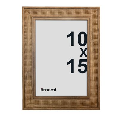 Cadre photo effet bois tissé 10 x 15 cm Ornami
