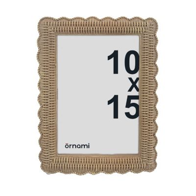 Cadre photo effet rotin beige 10 x 15 cm Ornami