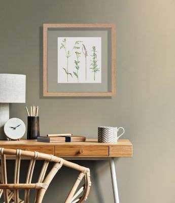 Cadre photo en bois aspect chêne, double verre 30 x 30 Ariane, Duali