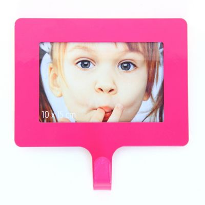 Cadre photo en métal design Rose, L. 19.3 x l. 19 x H. 4.5 cm, HAPPY HOME