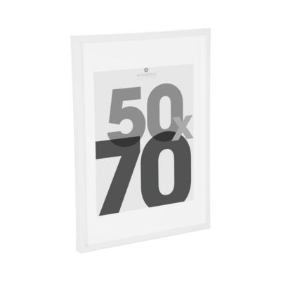 Cadre photo Eva - bois - blanc - 50x70 cm - Atmosphera