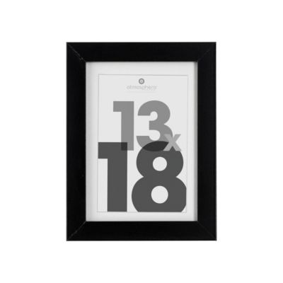 Cadre photo "Eva" - bois et verre - noir - 13x18 cm - Atmosphera