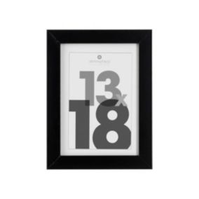 Cadre photo "Eva" - bois et verre - noir - 13x18 cm - Atmosphera