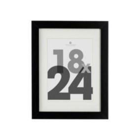 Cadre photo "Eva" - bois et verre - noir - 18x24 cm - Atmosphera