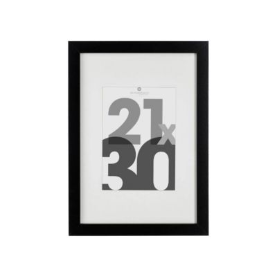 Cadre photo "Eva" - bois et verre - noir - 21x30 cm - Atmosphera