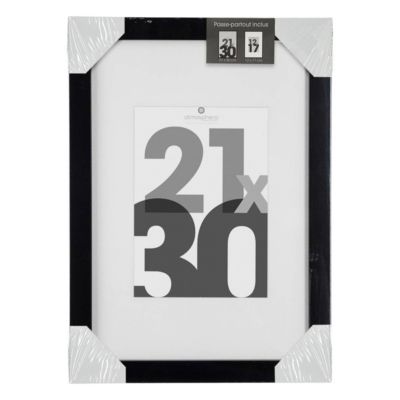 Cadre photo "Eva" - bois et verre - noir - 21x30 cm - Atmosphera