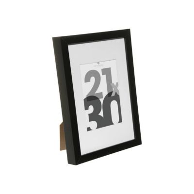 Cadre photo "Eva" - bois et verre - noir - 21x30 cm - Atmosphera