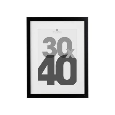 Cadre photo "Eva" - bois et verre - noir - 30x40 cm - Atmosphera