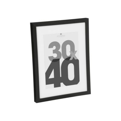 Cadre photo "Eva" - bois et verre - noir - 30x40 cm - Atmosphera