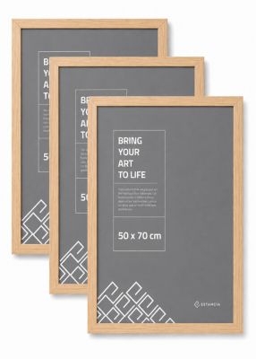 Cadre photo JCNORD Chêne 500 x 700 cm verre polystyrène MDF - lot de 3