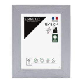 Cadre photo karma gris 13x18 cm Fabriqué en France