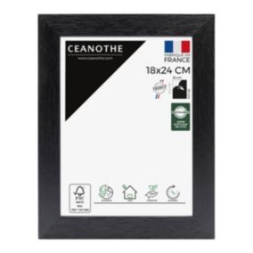 Cadre photo karma noir 18x24 cm Fabriqué en France
