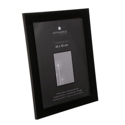 Cadre photo "Lise" - bois et verre - noir - 24x30 cm - Atmosphera