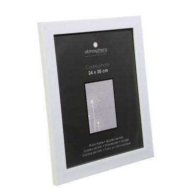 Cadre photo "Lise" - verre - blanc - 24x30 cm - Atmosphera