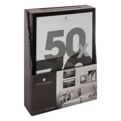 Cadre photo "Lise" - verre - noir - 50x70 cm - Atmosphera