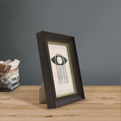 Cadre photo luna ébène doré 10x15 cm Fabriqué en France