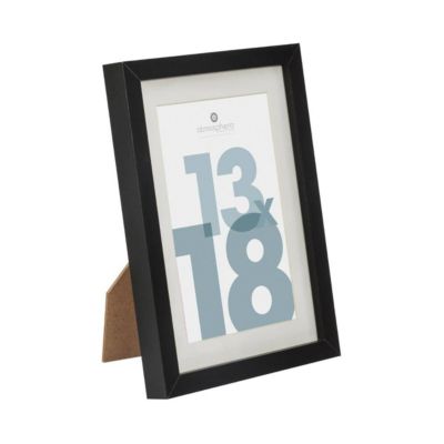 Cadre photo "Manu" - bois et verre - noir - 13x18 cm - Atmosphera