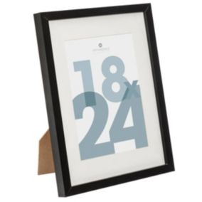 Cadre photo "Manu" - bois et verre - noir - 18x24 cm - Atmosphera