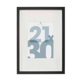 Cadre photo "Manu" - bois et verre - noir - 21x30 cm - Atmosphera