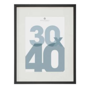 Cadre photo "Manu" - bois et verre - noir - 30x40 cm - Atmosphera