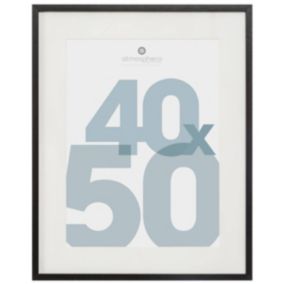 Cadre photo "Manu" - bois et verre - noir - 40x50 cm - Atmosphera