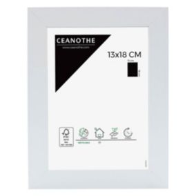 Cadre photo mat blanc 13x18 cm - Marque Française