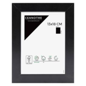 Cadre photo mat noir 13x18 cm - Marque Française