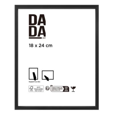 Cadre photo noir brillant 18 x 24 cm Dada Art Mia