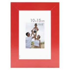 Cadre photo optimo rouge 10x15 cm - Marque Française