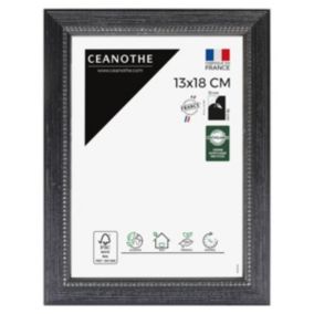 Cadre photo perle noir 13x18 cm Fabriqué en France