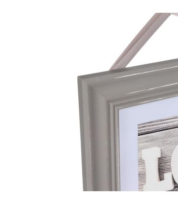 Cadre photo "Ruban" - bois et verre - 17x12 cm - Blanc- Atmosphera