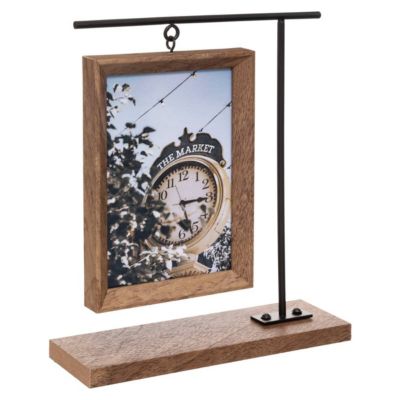 Cadre Photo Suspendu En Bois – 9,9 X 6,8 X 0,8 Cm – Cœur Et Fermoir – Pour Voiture Et Maison